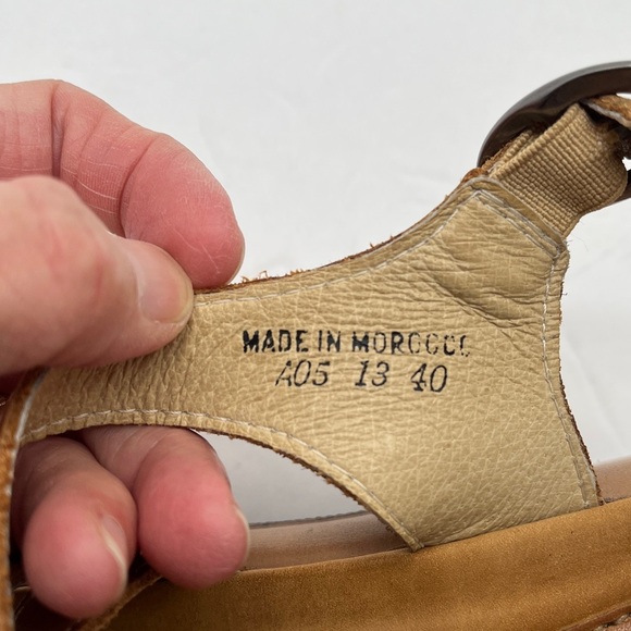 Dansko Lolita Leather Strappy Sandals Women’s US 9.5-10 /40 Tan Chunky Comfort - Picture 4 of 15